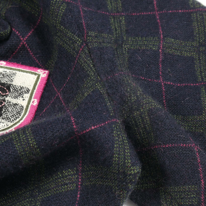 香奈兒短袖連身裙,真絲羊絨/羊駝毛混紡,藏青色、粉紅色、綠色,#40,二手女裝-5