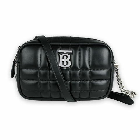 BURBERRY 迷你 Rola 絎縫相機包（黑色）A1665