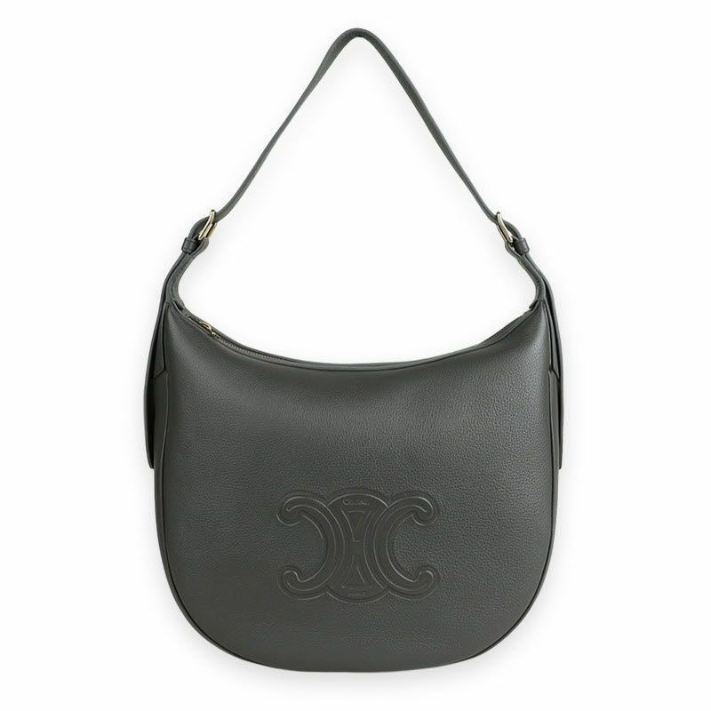 CELINE Eloise Supplement 中型小牛皮肩背包（灰色）114713FLH-0