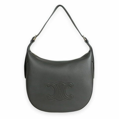 CELINE Eloise Supplement 中型小牛皮肩背包（灰色）114713FLH