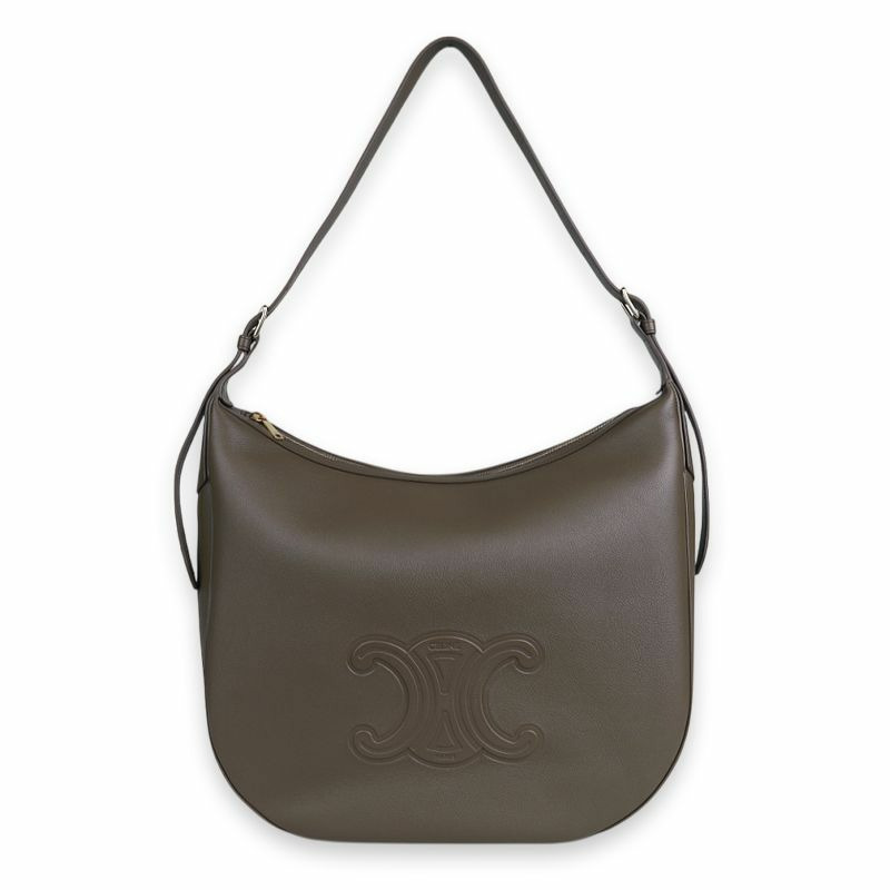 CELINE Eloise 大號真皮單肩包（棕色）117243FLH-0