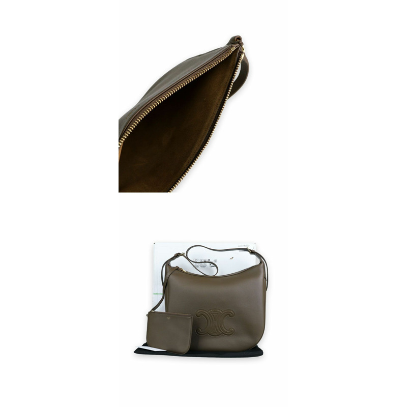 CELINE Eloise 大號真皮單肩包（棕色）117243FLH-5