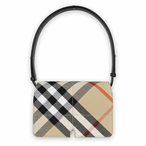 BURBERRY 女士復古格紋斜背包（米色）8097379