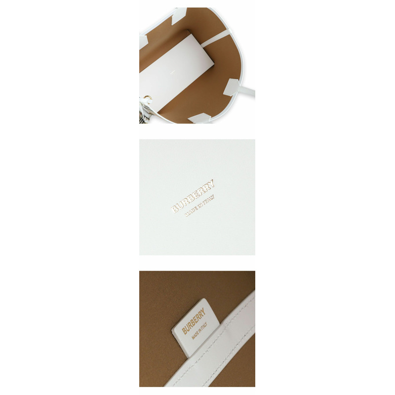 BURBERRY 復古格紋中型倫敦單肩包(米色)-3