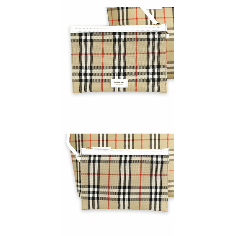 BURBERRY 復古格紋中型倫敦單肩包(米色)-4