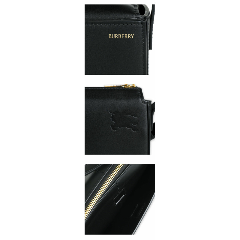 BURBERRY 女士Logo印花斜背包(黑色)A1189-3