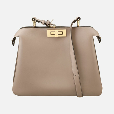 FENDI 5S Peekaboo 中型單肩包 鴿灰色 8BN353 AOVH F0E65