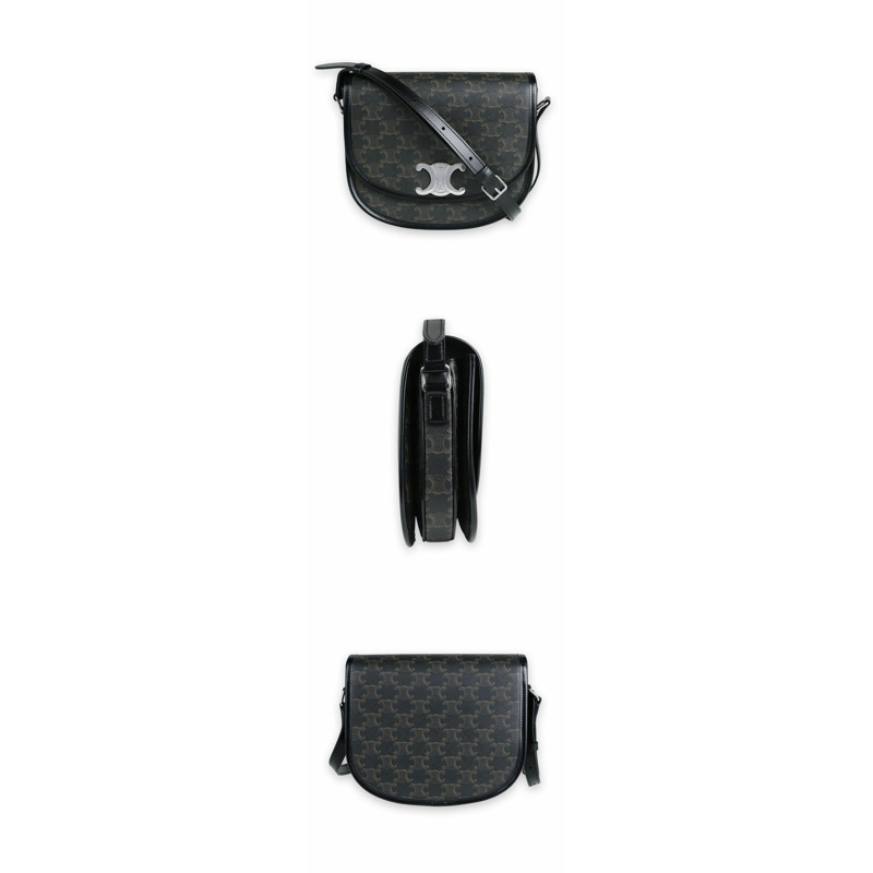 CELINE 中型 Trionf 斜背包(黑色)114452GJG 38SI-2