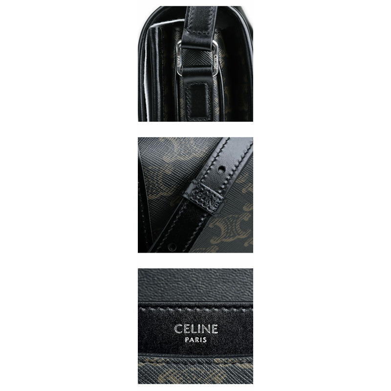 CELINE 中型 Trionf 斜背包(黑色)114452GJG 38SI-3