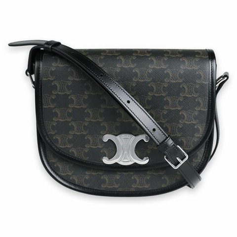 CELINE 中型 Trionf 斜背包（黑色）114452GJG 38SI