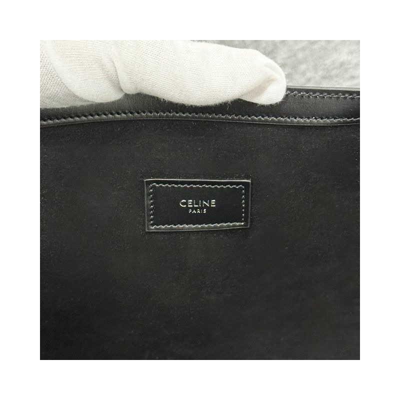 CELINE Triomphe 壓花絨面小牛皮博物館包 (117783GD4 38SI)-7