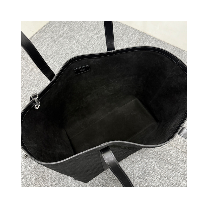 CELINE Triomphe 壓花絨面小牛皮博物館包 (117783GD4 38SI)-17