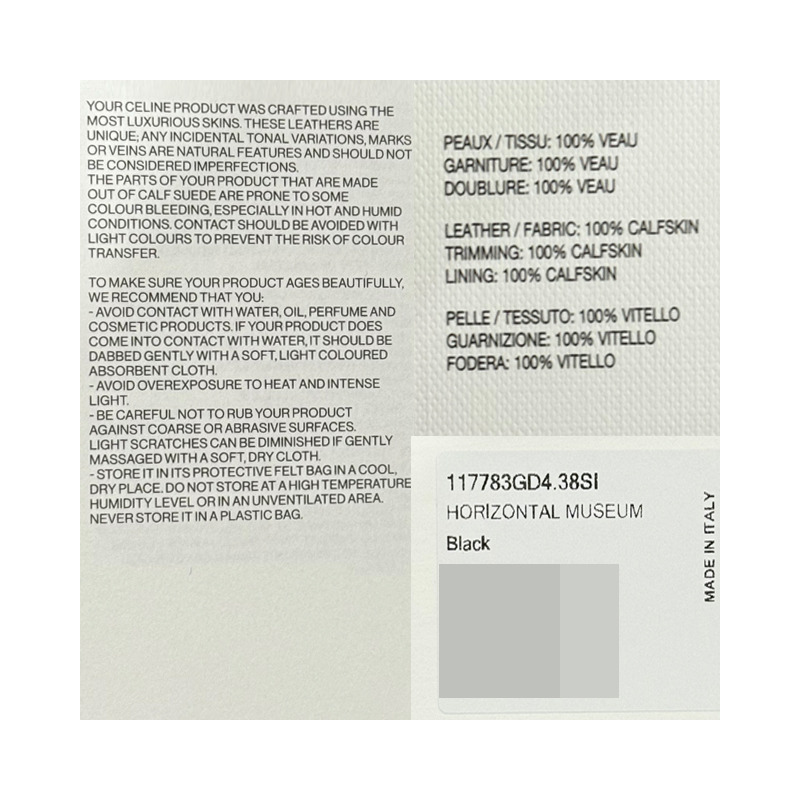 CELINE Triomphe 壓花絨面小牛皮博物館包 (117783GD4 38SI)-24