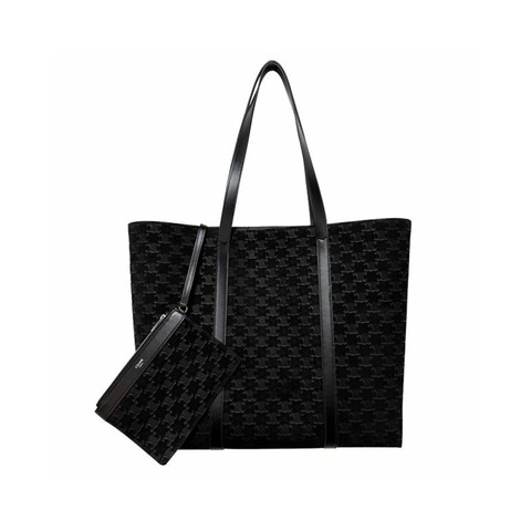 CELINE Triomphe 壓花絨面小牛皮博物館包 (117783GD4 38SI)