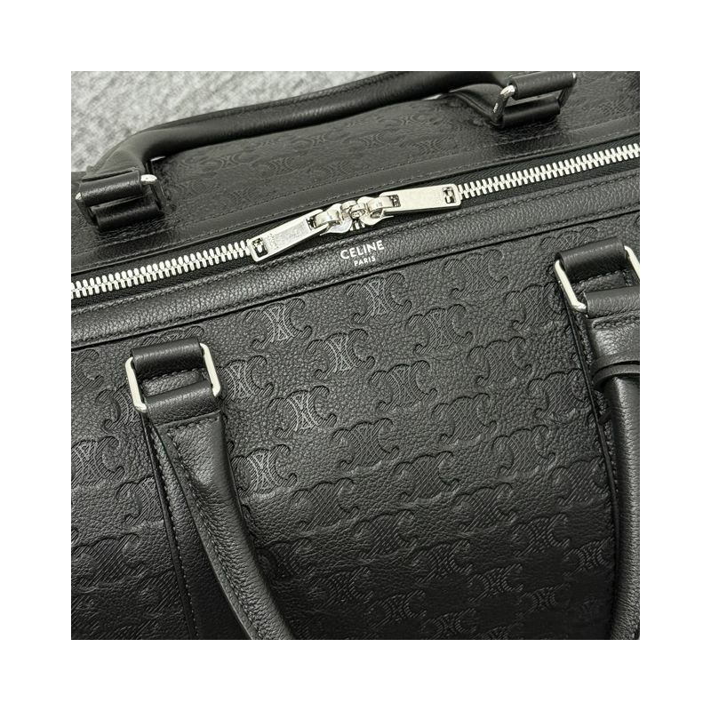 CELINE Triomphe 壓花小牛皮波士頓包 190663FQU 38SI-5