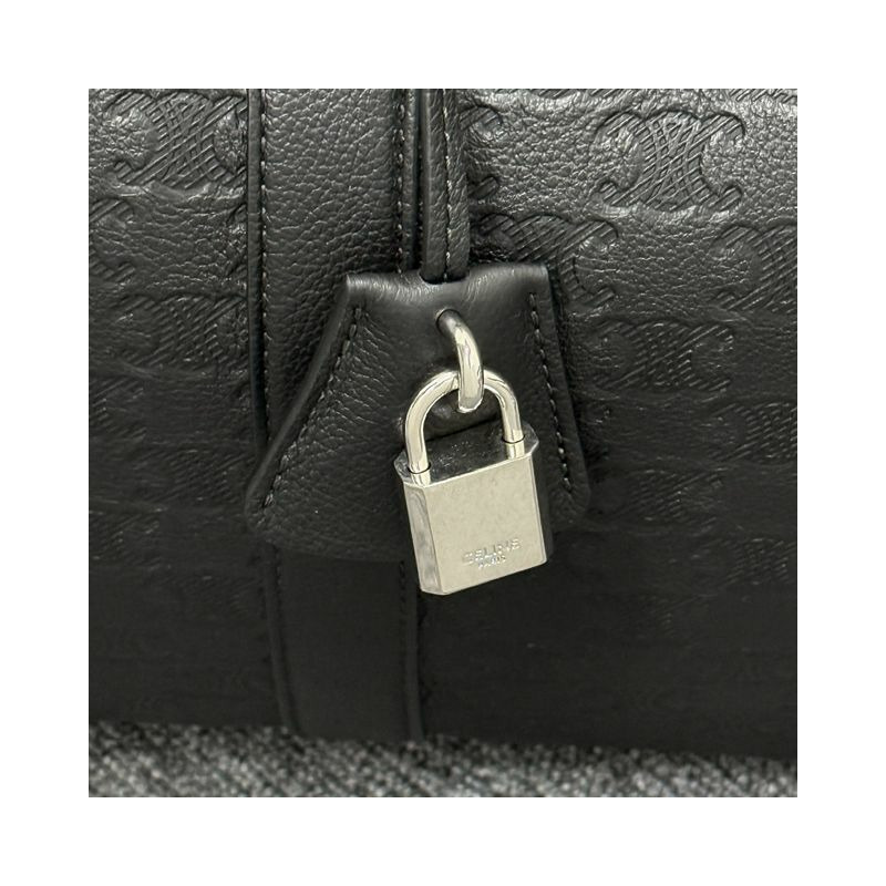 CELINE Triomphe 壓花小牛皮波士頓包 190663FQU 38SI-7