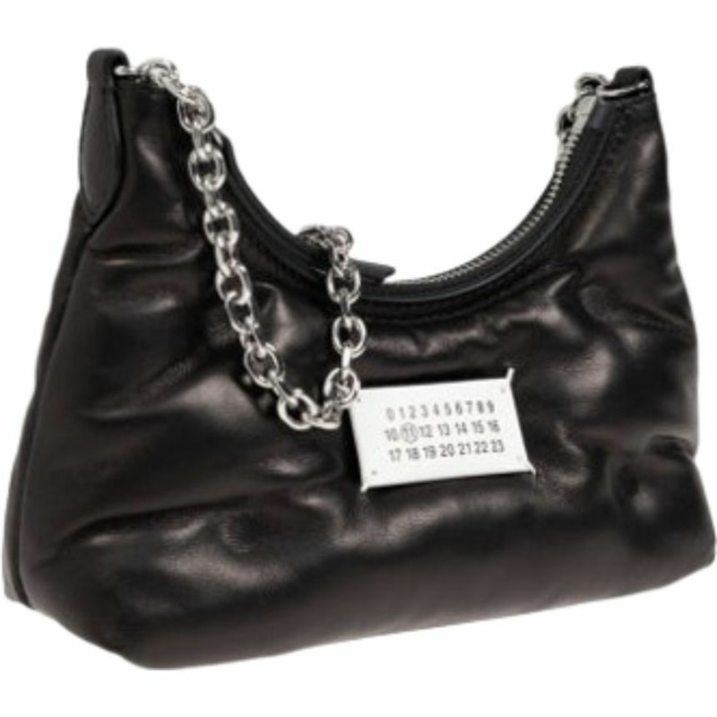 MAISON MARGIELA Glam Slam Hobo 迷你肩背包 黑色 產品編號:SB1WG0021 P4300 T8013-2