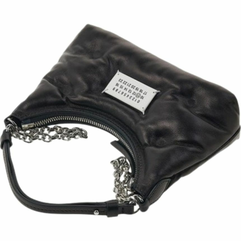 MAISON MARGIELA Glam Slam Hobo 迷你肩背包 黑色 產品編號:SB1WG0021 P4300 T8013-3