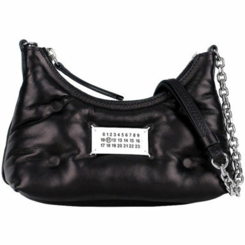 MAISON MARGIELA Glam Slam Hobo 迷你肩背包 黑色 產品編號:SB1WG0021 P4300 T8013-8