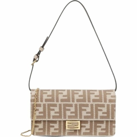 FENDI 法國鏈條單肩包 米色 8M0498 AUNJ F1SNP