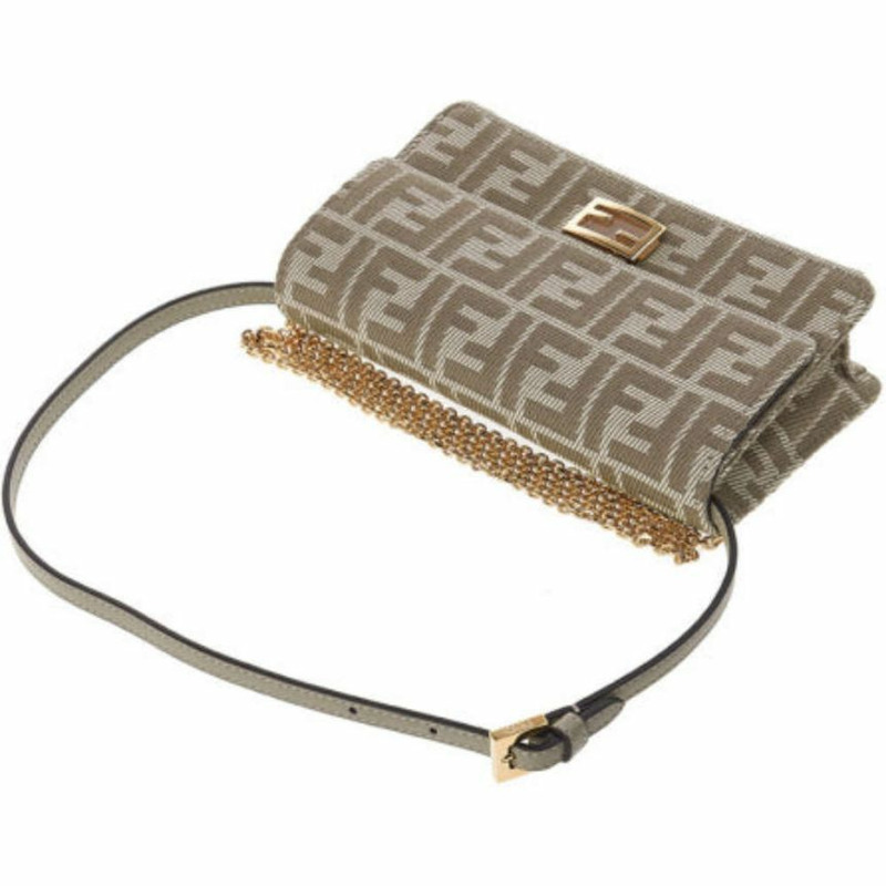 FENDI 法國鏈條單肩包 米色 8M0498 AUNJ F1SNP-7