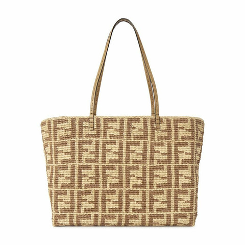FENDI 大號拉菲草女士購物袋 8BH425 AS3B F17A1