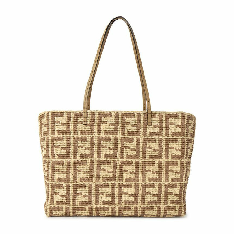 FENDI 大號拉菲草女士購物袋 8BH425 AS3B F17A1-3