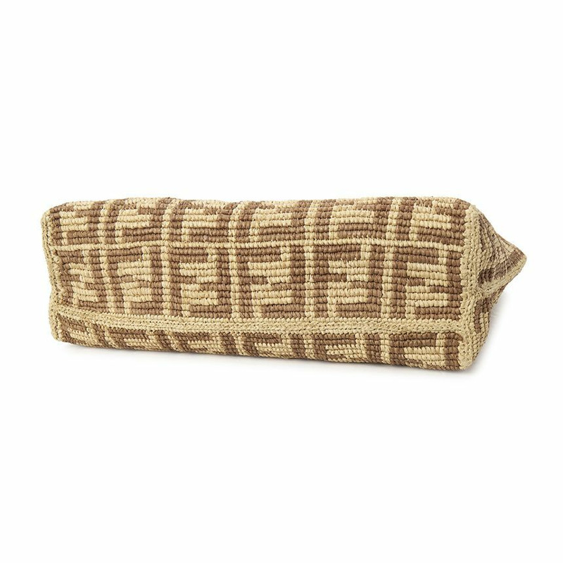 FENDI 大號拉菲草女士購物袋 8BH425 AS3B F17A1-4