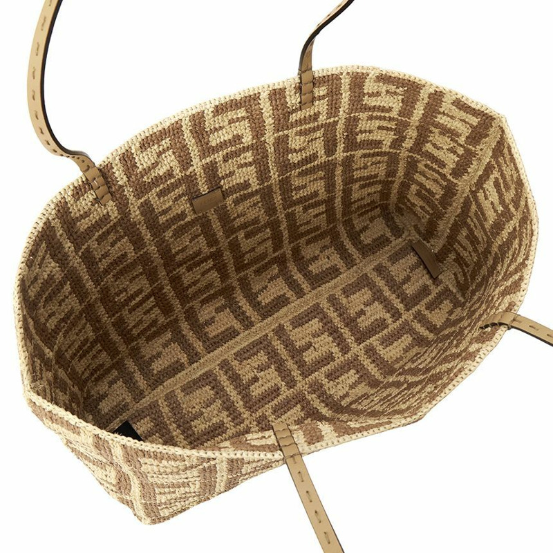 FENDI 大號拉菲草女士購物袋 8BH425 AS3B F17A1-5