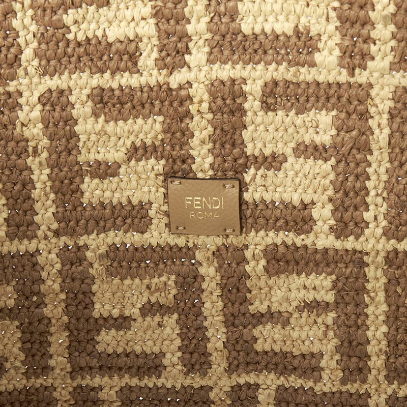 FENDI 大號拉菲草女士購物袋 8BH425 AS3B F17A1-6