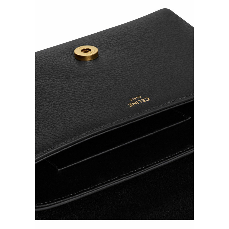 CELINE 迷你大旅行補充裝小牛皮黑 10N113GGR 38NO-3