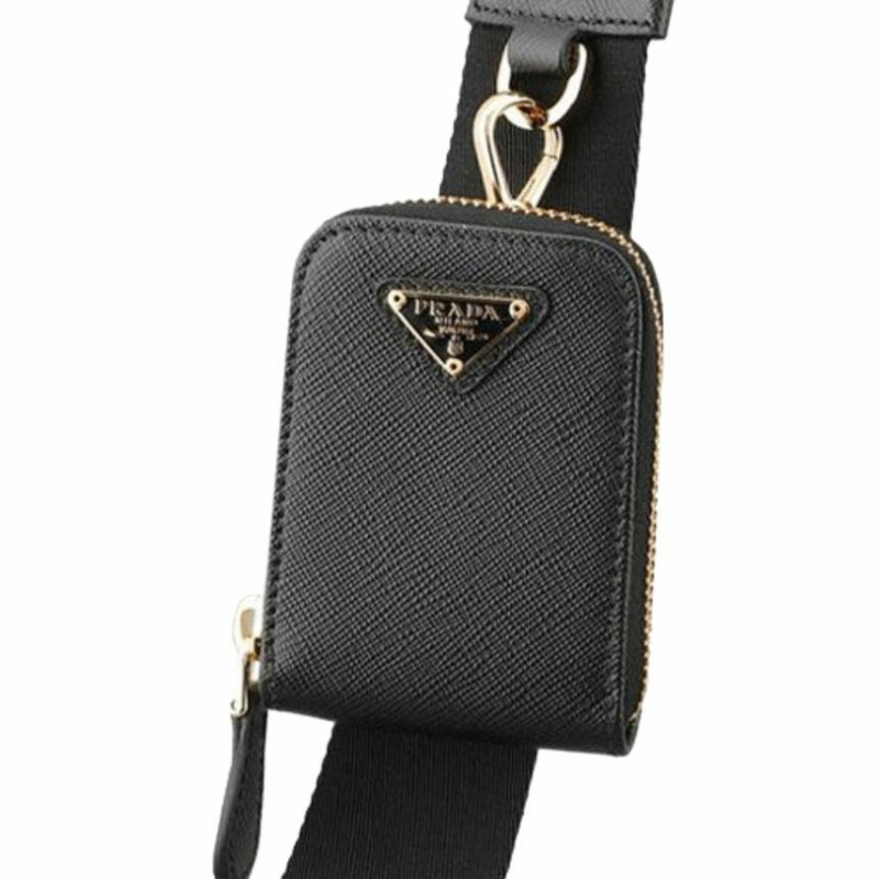 PRADA 複刻版三角形Logo單肩包 黑色 1BH204 NZV F0632-8