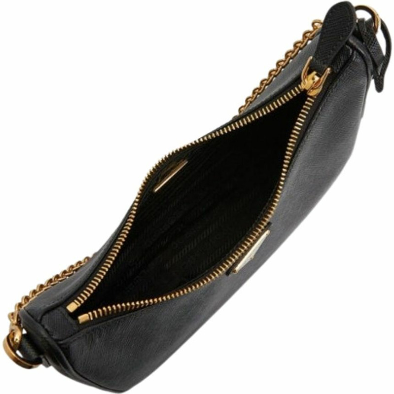 PRADA 複刻版三角形Logo單肩包 黑色 1BH204 NZV F0632-10