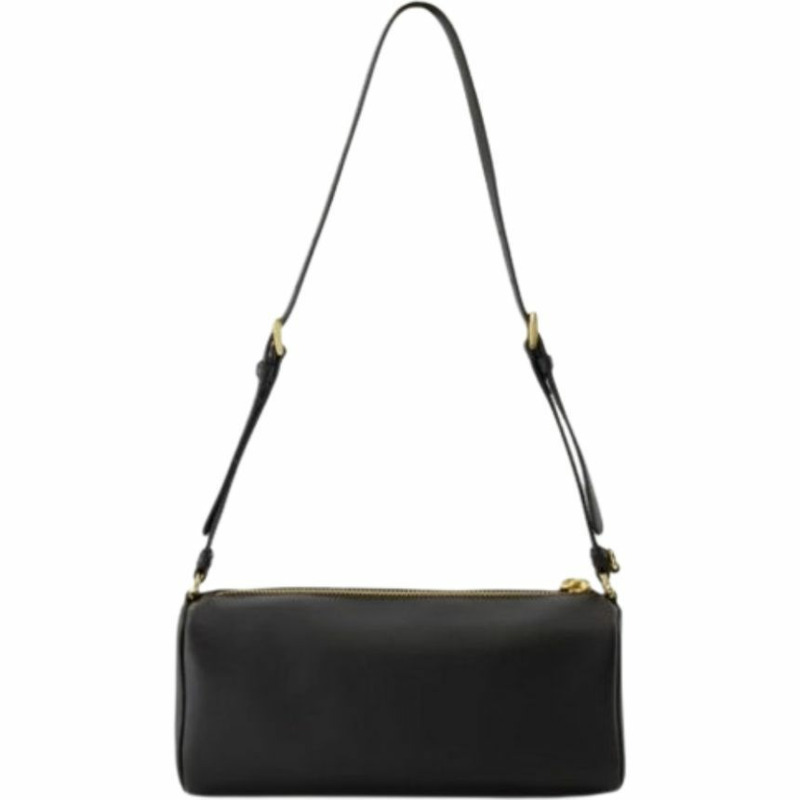 PRADA 三角形Logo軟皮肩背包 黑色 1BC239 2CYS F0002-5