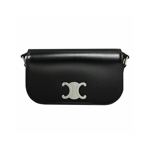 CELINE 小型 Triomphe 亮面小牛皮斜挎包