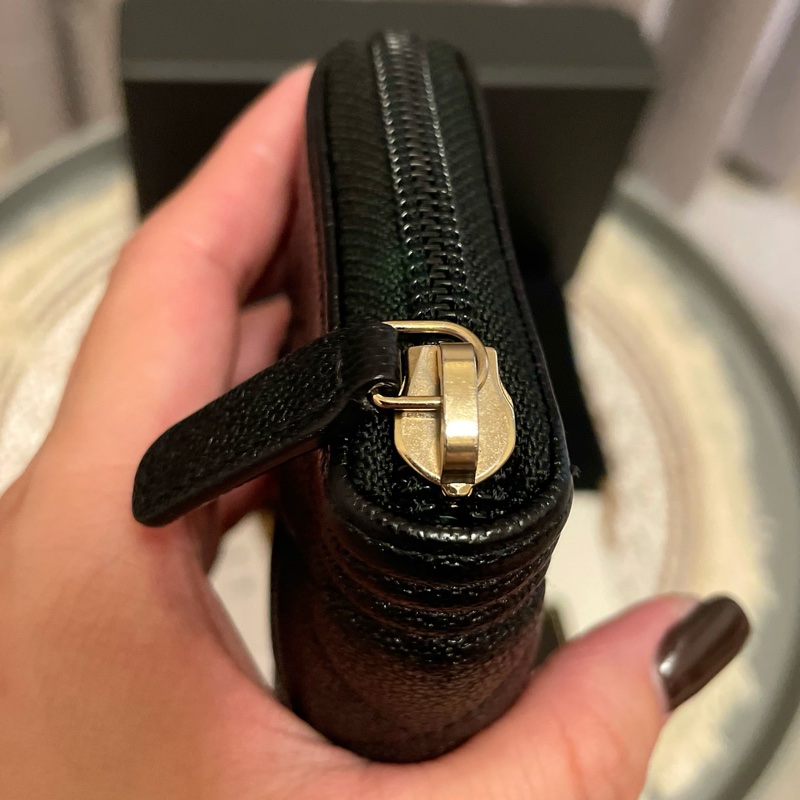 🔥近新~閒置釋出🔥Chanel boy 少見實用 黑金荔枝牛皮中夾-8