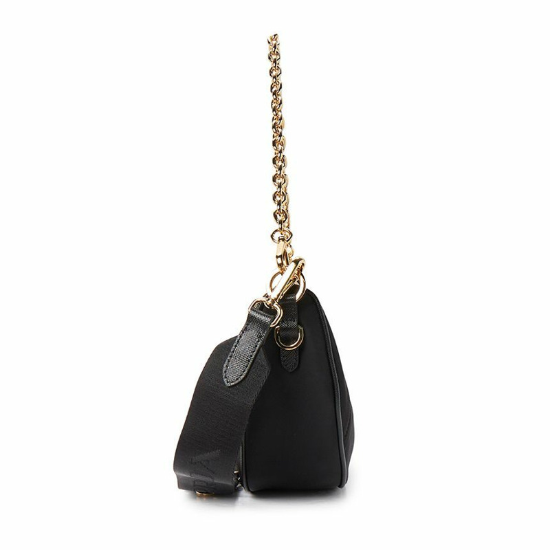 PRADA DemiLune Re-Nylon 女士鏈條單肩包 1BH222 R064 F0002 NOO-2