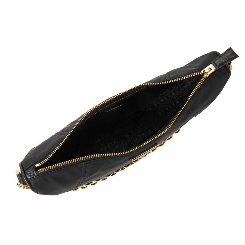 PRADA DemiLune Re-Nylon 女士鏈條單肩包 1BH222 R064 F0002 NOO-5