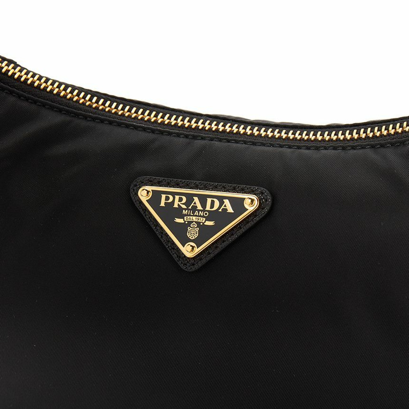 PRADA DemiLune Re-Nylon 女士鏈條單肩包 1BH222 R064 F0002 NOO-7