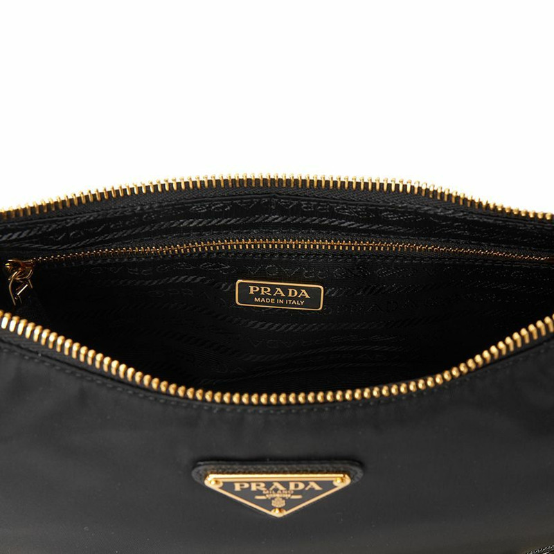 PRADA DemiLune Re-Nylon 女士鏈條單肩包 1BH222 R064 F0002 NOO-8