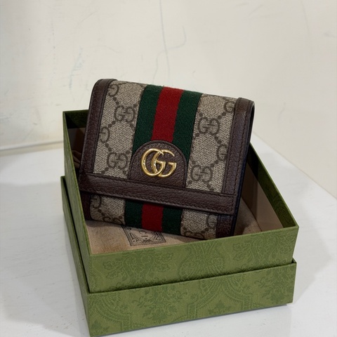 #大全配🈶購證 #專櫃2萬多 Gucci經典老花三折短夾🈶零錢袋