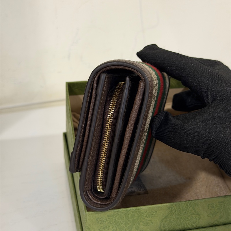 #大全配🈶購證 #專櫃2萬多 Gucci經典老花三折短夾🈶零錢袋-1