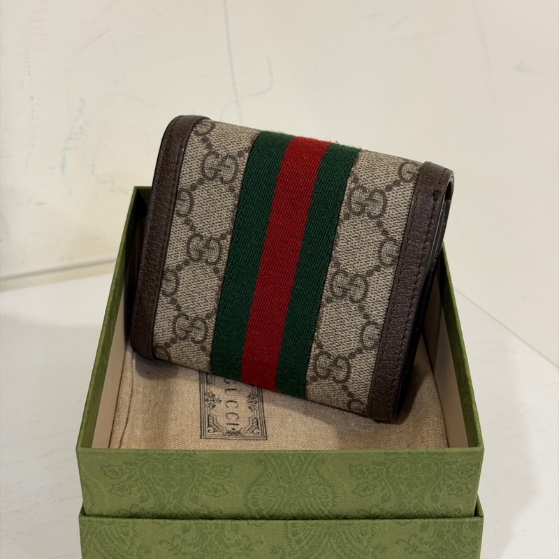 #大全配🈶購證 #專櫃2萬多 Gucci經典老花三折短夾🈶零錢袋-2