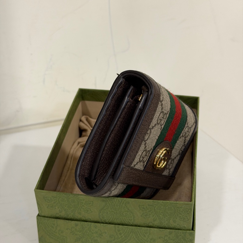 #大全配🈶購證 #專櫃2萬多 Gucci經典老花三折短夾🈶零錢袋-3