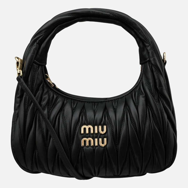 MIU MIU Wonder Materasse Napa Hobo Bag 黑色 5BC125 AN88 F0002-0