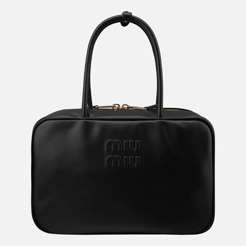 MIU MIU 5F 皮革手提包 黑色 5BB117 2CRW F0002
