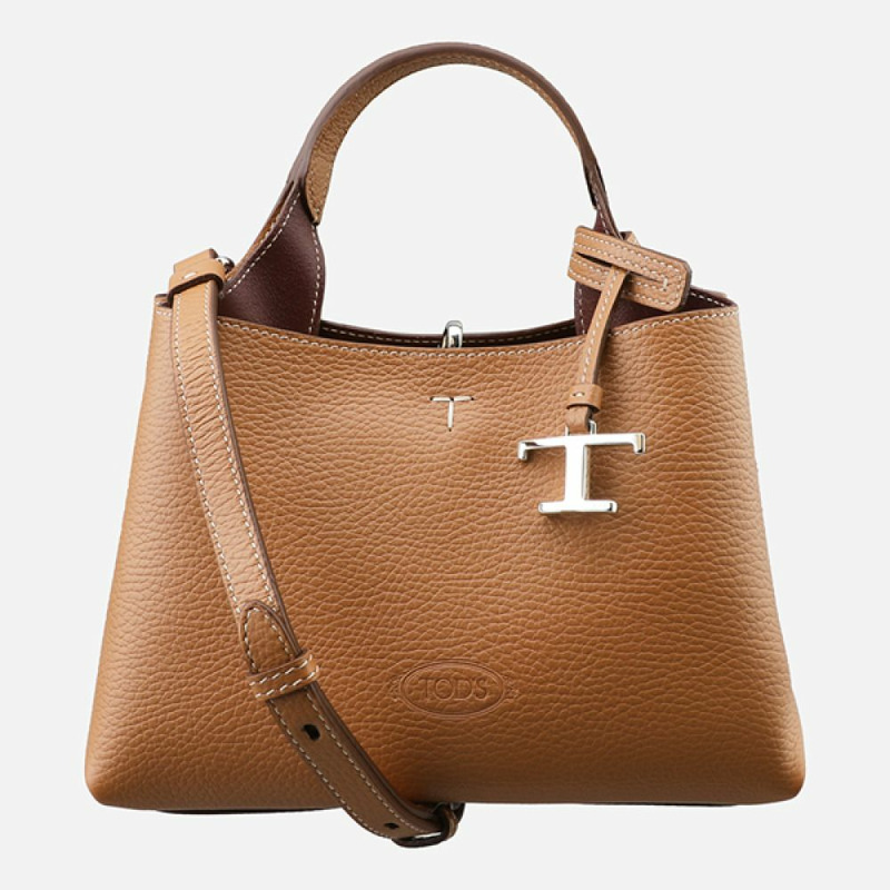TODS 5F 經典迷你肩背包 棕色-0