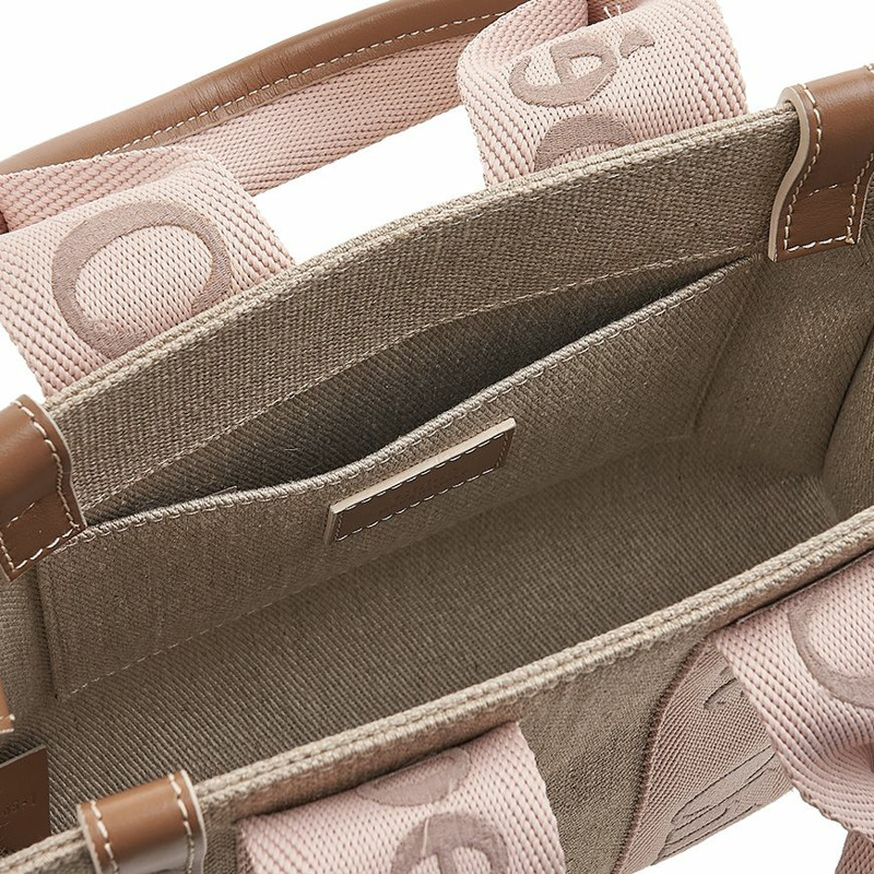 CHLOE 女士亞麻 Woody 小號手提包-8