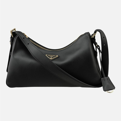 PRADA 5F Amy 中型黑色真皮單肩包 1BC229 2CYS F0002