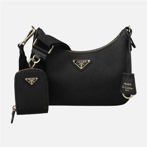 PRADA 5F 2005 年再版 Saffiano 流浪漢包 1BH204 NZV F0632